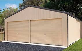 Ezy Blox Sheds Double Garage Gable Kit- 6.0m(W) x 7.0m(L); 2 Roller Doors