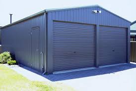 Ezy Blox Sheds Double Garage Gable Kit- 6.0m(W) x 9.0m(L); 2 Roller Doors