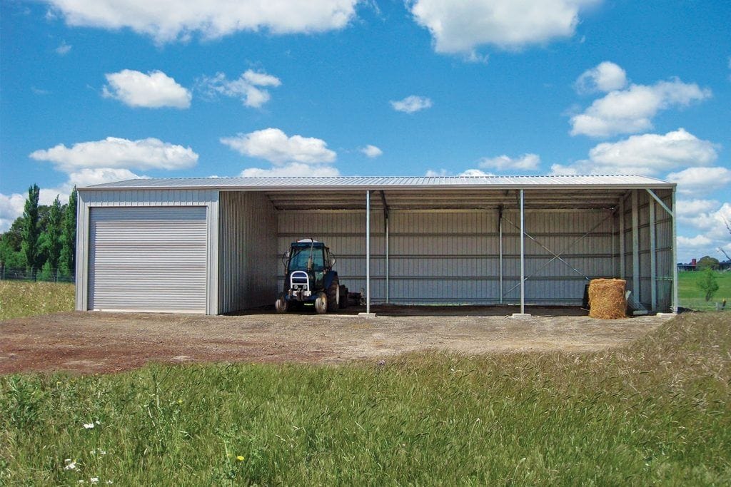 Ezy Blox Sheds Farm Shed Kit - 10.6m(W) x 13.6m(L); 4 Bay Shed