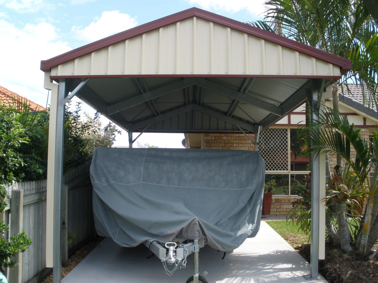 Ezy Blox Sheds Gable Carport Kit DIY - 4.2m x 7m