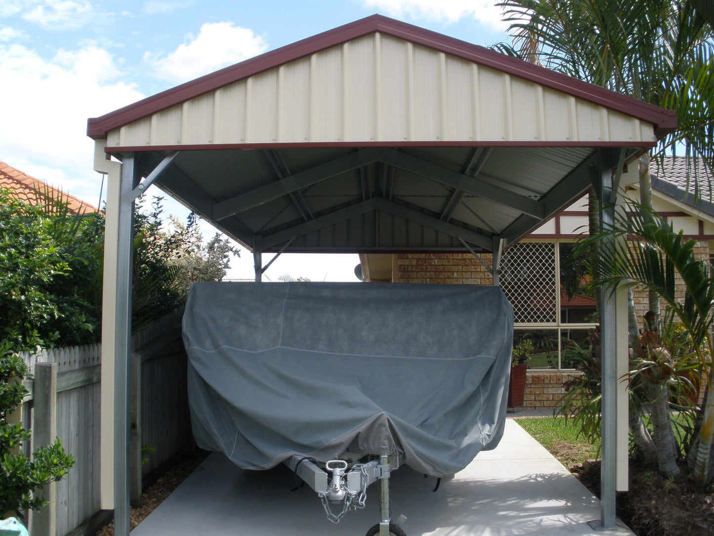 Ezy Blox Sheds Gable Carport Kit DIY- 7m x 7m