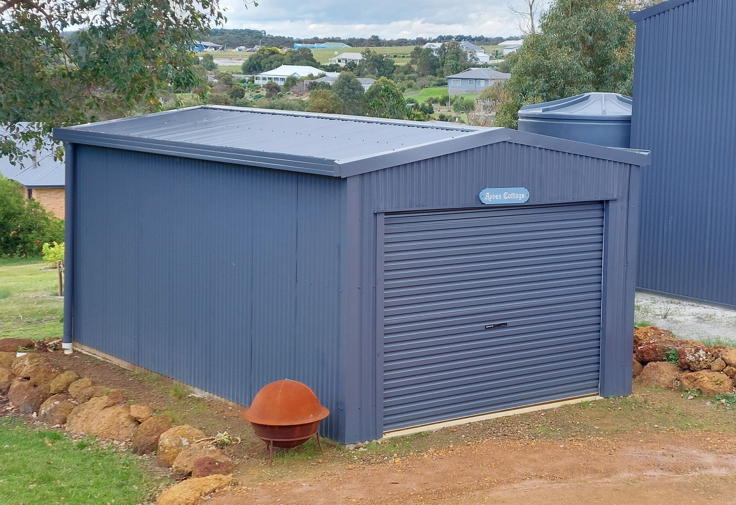 Ezy Blox Sheds Single Garage Gable Kit- 3m(W) x 4m(L); 1 Roller Door