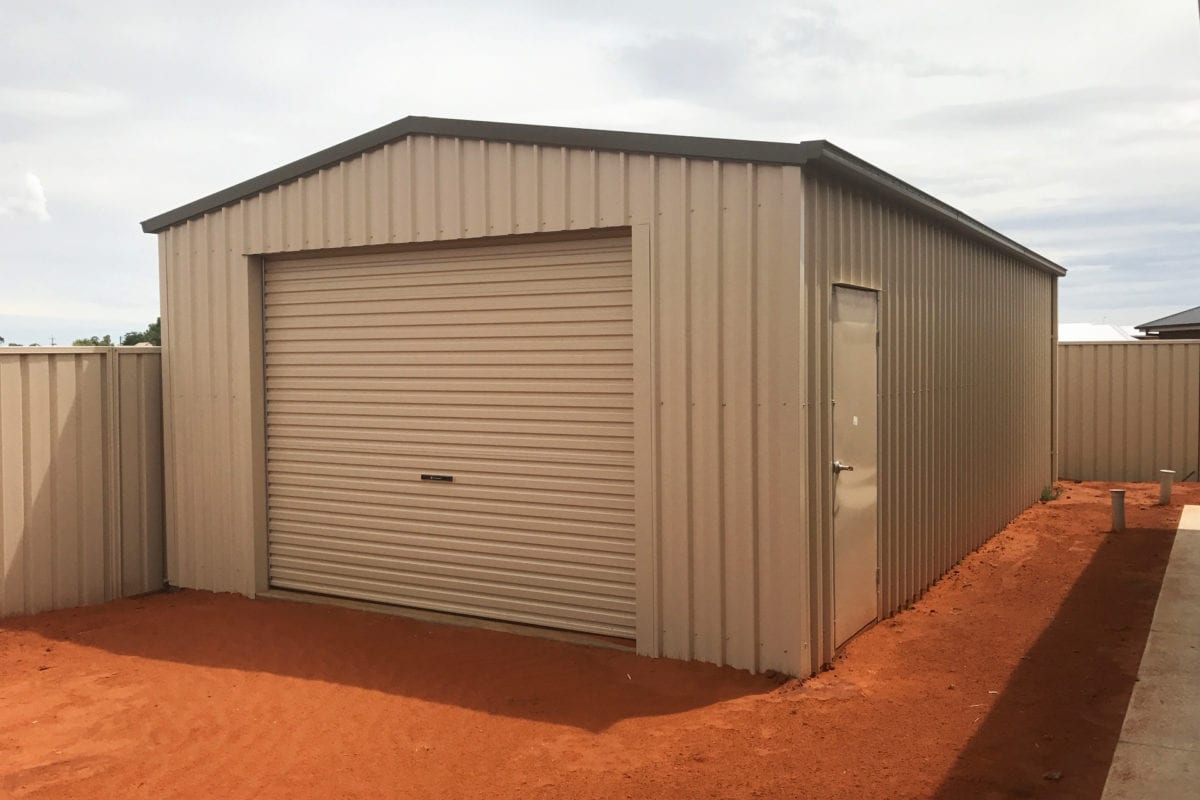 Ezy Blox Sheds Single Garage Gable Kit- 3m(W) x 6m(L); 1 Roller Door