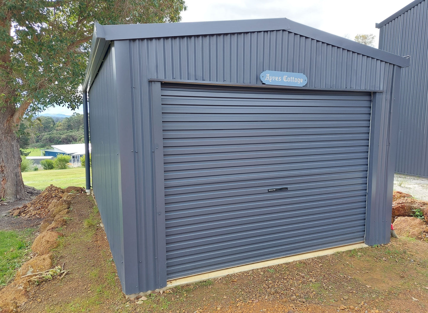 Ezy Blox Sheds Single Garage Gable Kit- 3m(W) x 6m(L); 1 Roller Door