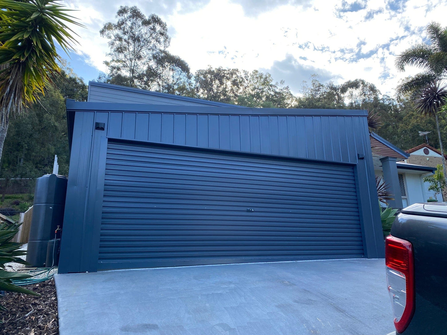 Ezy Blox Sheds Single Garage Skillion Kit- 3m(W) x 7m(L); 1 Roller Door