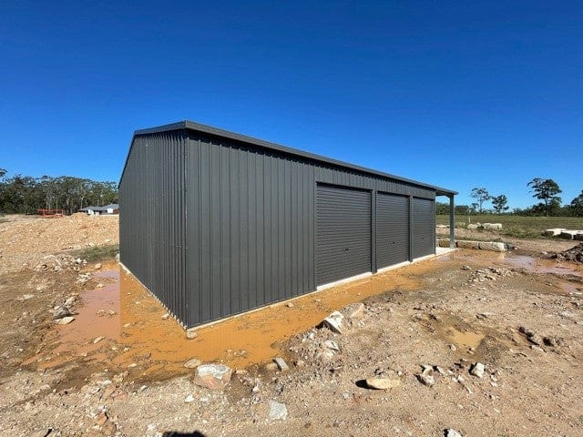 Ezy Blox Sheds Workshop- 9.4m(L) x 10.2m(W) ; 3 Roller Doors Inc.