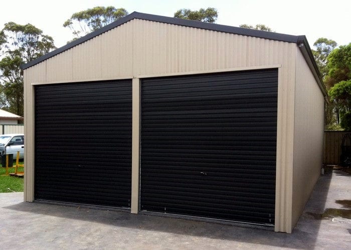 Ezy Blox Sheds Double Garage DIY Kit- 6.0m(W) x 6.0m(L); 2 Roller Doors