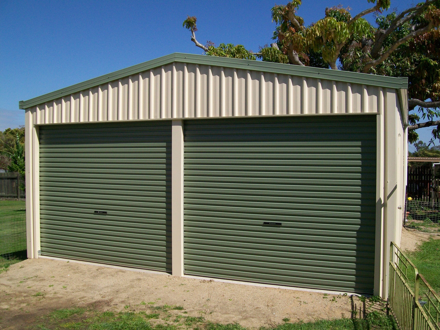 Ezy Blox Sheds Double Garage DIY Kit- 6.0m(W) x 6.0m(L); 2 Roller Doors