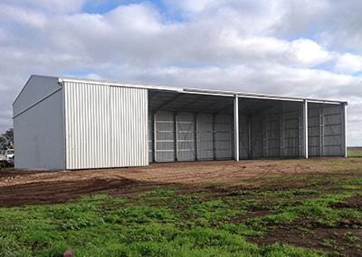Ezy Blox Sheds Farm Shed Kit - 11.0m(W) x 13.6m(L); 4 Bay Shed