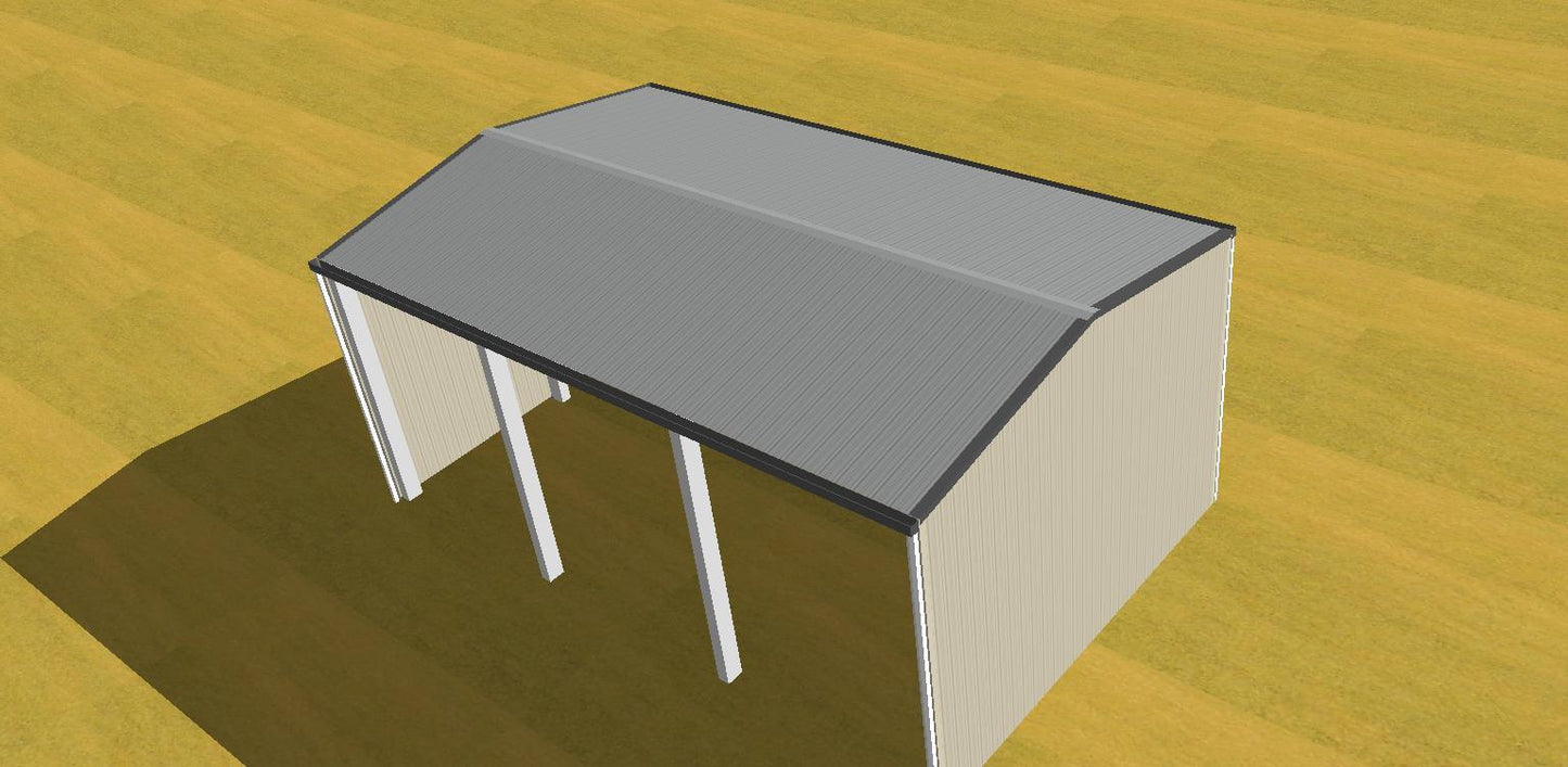 Ezy Blox Sheds Farm Shed Kit - 13.6m(W) x 16.0m(L); 4 Bay Shed