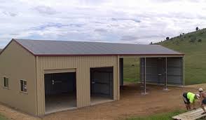 Ezy Blox Sheds Farm Shed Kit - 13.6m(W) x 16.0m(L); 4 Bay Shed