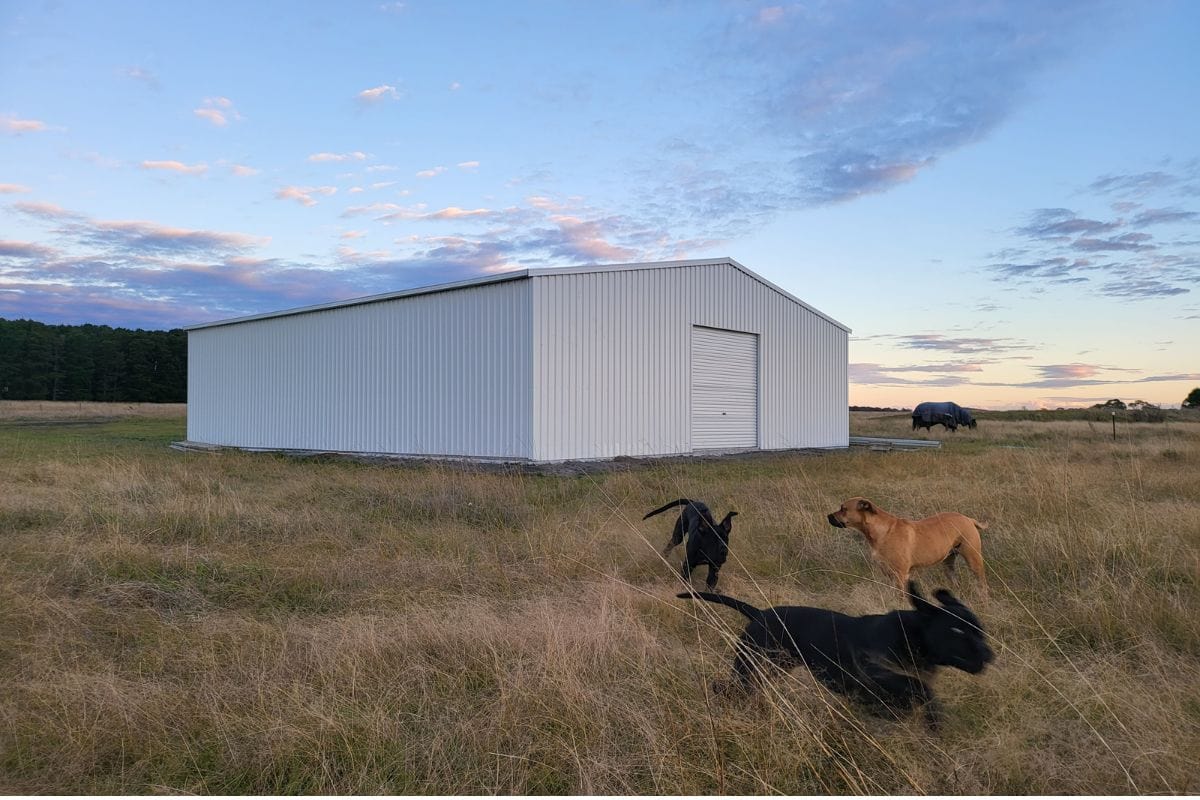 Ezy Blox Sheds Farm Shed Kit 13M (W) x 15M(L); 3.5M High, 2 Roller Doors
