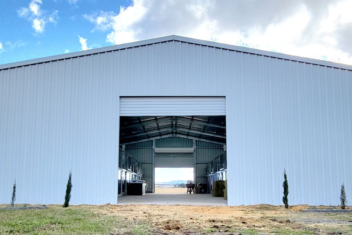Ezy Blox Sheds Farm Shed Kit 13M (W) x 15M(L); 3.5M High, 2 Roller Doors
