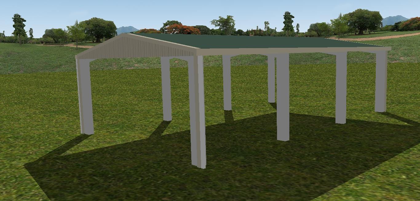 Ezy Blox Sheds Gable Carport Kit DIY - 3.6m x 10.5m