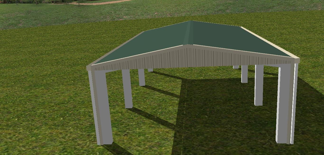 Ezy Blox Sheds Gable Carport Kit DIY - 3.6m x 10.5m