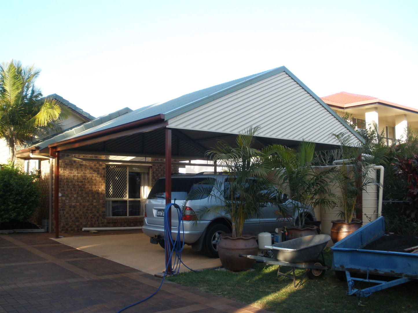 Ezy Blox Sheds Gable Carport Kit DIY - 4.2m x 10.5m