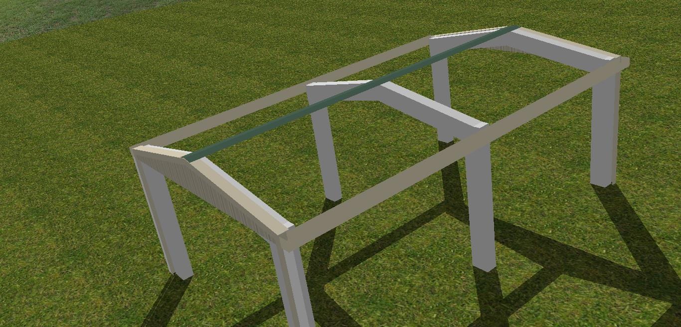 Ezy Blox Sheds Gable Carport Kit DIY - 4.2m x 7m