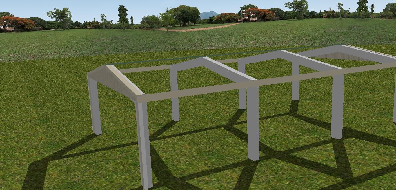 Ezy Blox Sheds Gable Carport Kit DIY - 6m x 10.5m