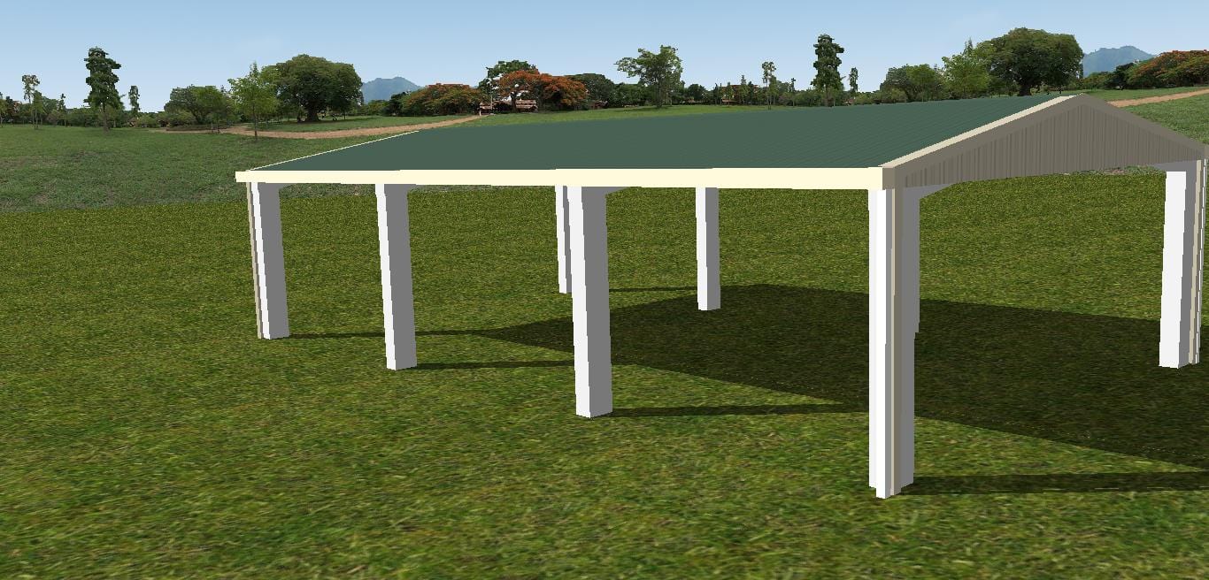 Ezy Blox Sheds Gable Carport Kit DIY - 6m x 10.5m