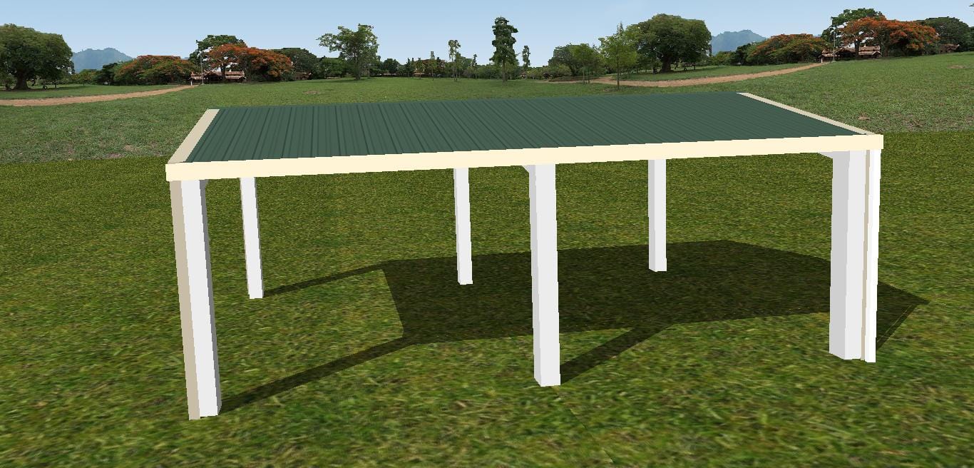 Ezy Blox Sheds Gable Carport Kit DIY - 6m x 7m