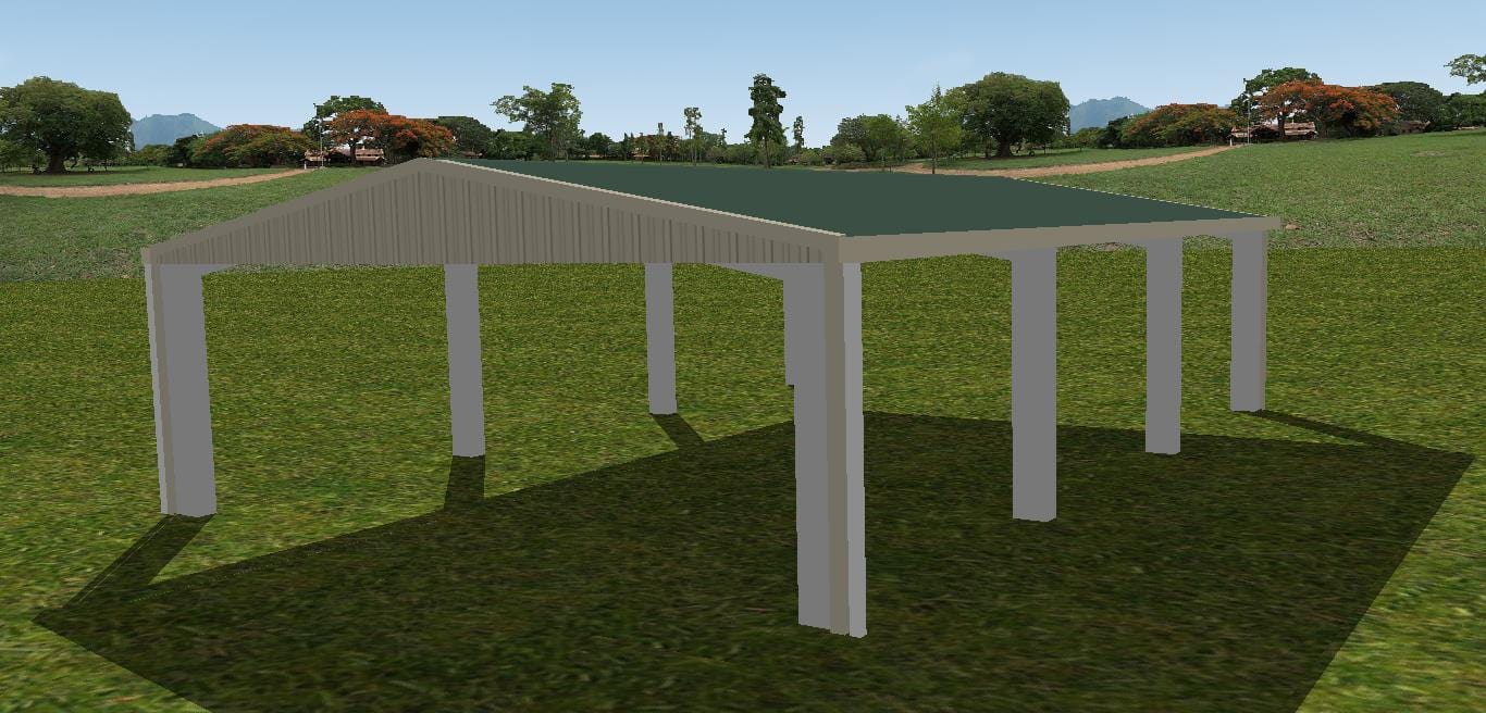 Ezy Blox Sheds Gable Carport Kit DIY - 7m x 10.5m