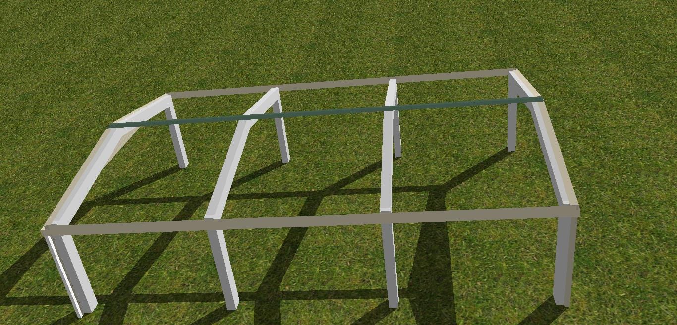 Ezy Blox Sheds Gable Carport Kit DIY - 7m x 10.5m