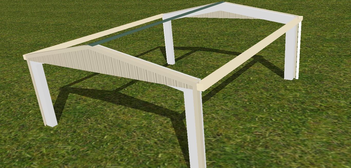 Ezy Blox Sheds Gable Carport Kit DIY- 7m x 7m