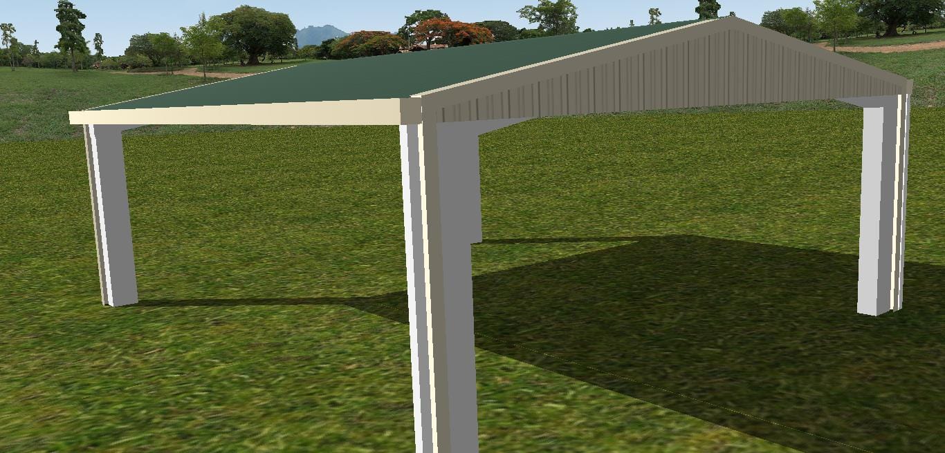 Ezy Blox Sheds Gable Carport Kit DIY- 7m x 7m