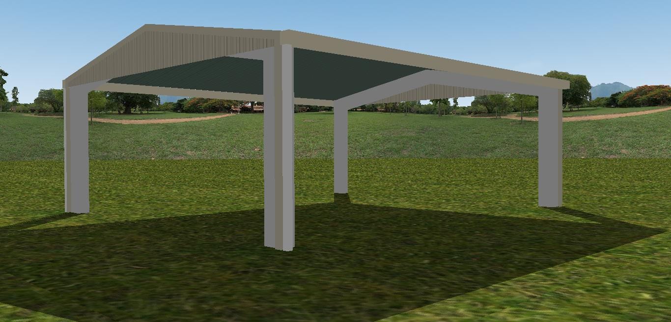 Ezy Blox Sheds Gable Carport Kit DIY- 7m x 7m
