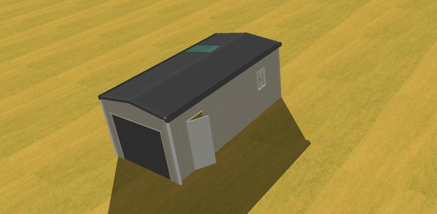 Ezy Blox Sheds Single Garage- 3.4m(W) x 6.8m(L); 1 Roller Door Inc.