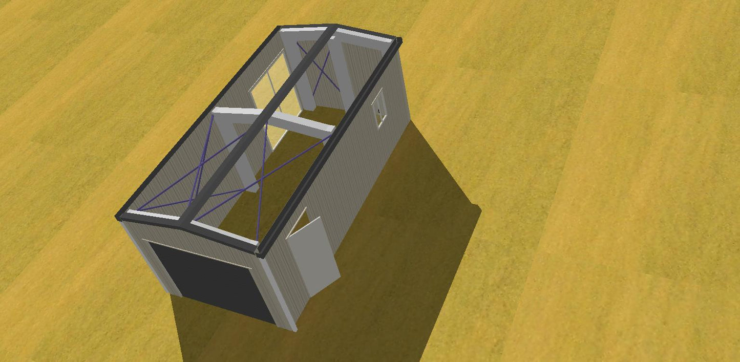 Ezy Blox Sheds Single Garage- 3.4m(W) x 6.8m(L); 1 Roller Door Inc.