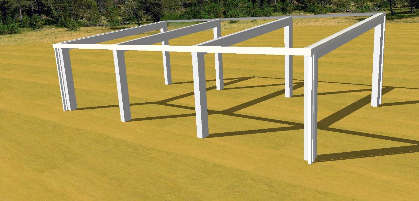 Ezy Blox Sheds Skillion Carport Kit DIY - 3.6m x 10.5m