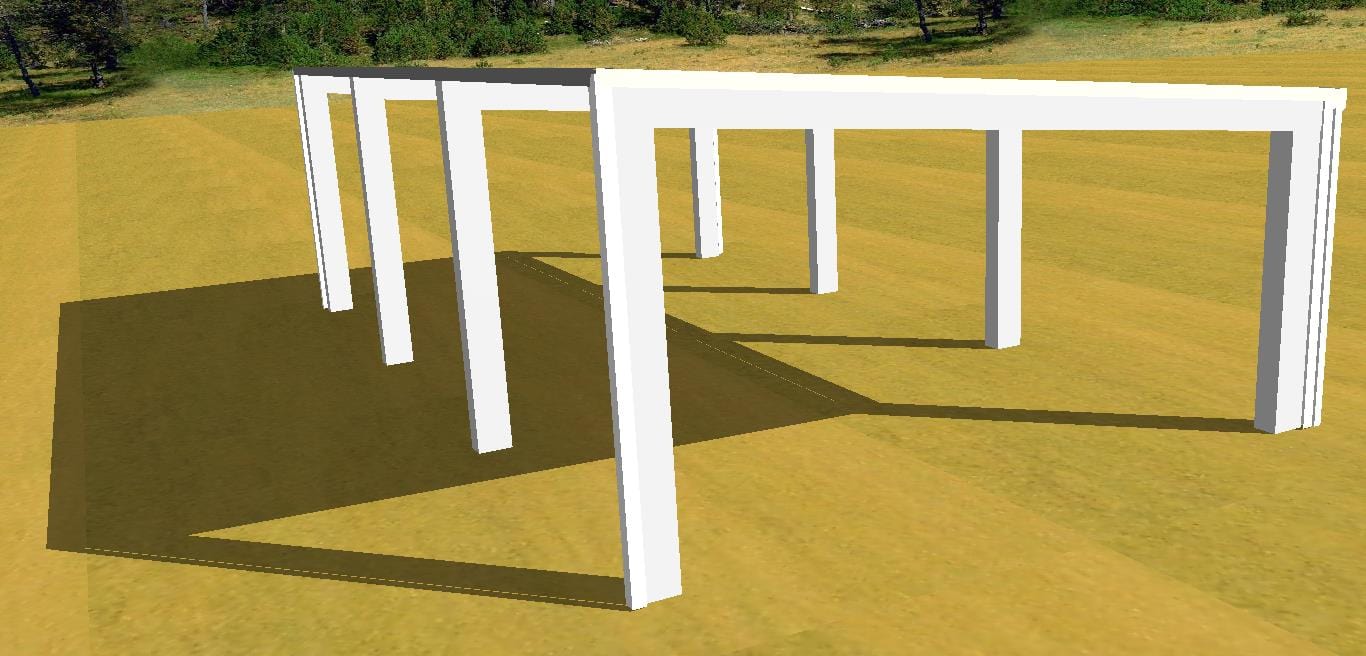 Ezy Blox Sheds Skillion Carport Kit DIY - 3.6m x 10.5m