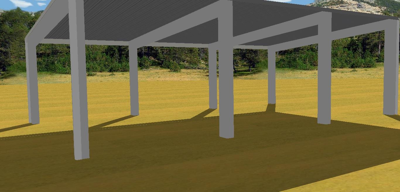 Ezy Blox Sheds Skillion Carport Kit DIY - 3.6m x 10.5m