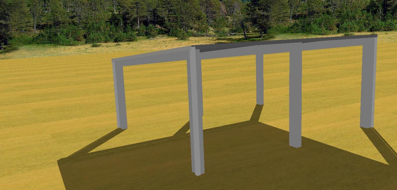 Ezy Blox Sheds Skillion Carport  Kit DIY - 3.6m x 7m