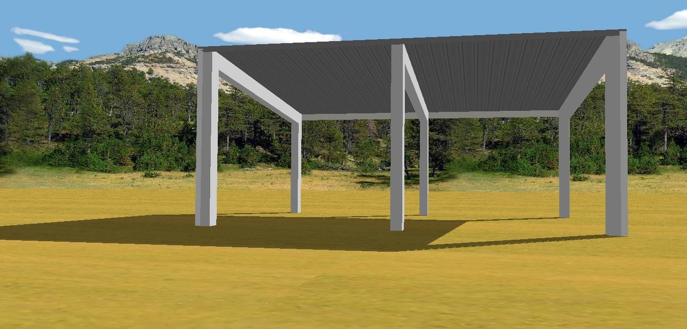 Ezy Blox Sheds Skillion Carport  Kit DIY - 3.6m x 7m