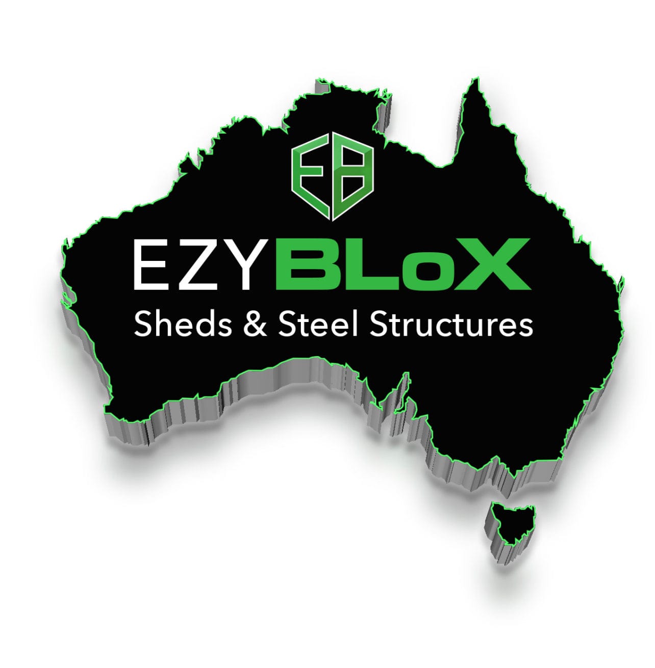 Ezy Blox Sheds Skillion Carport  Kit DIY - 3.6m x 7m