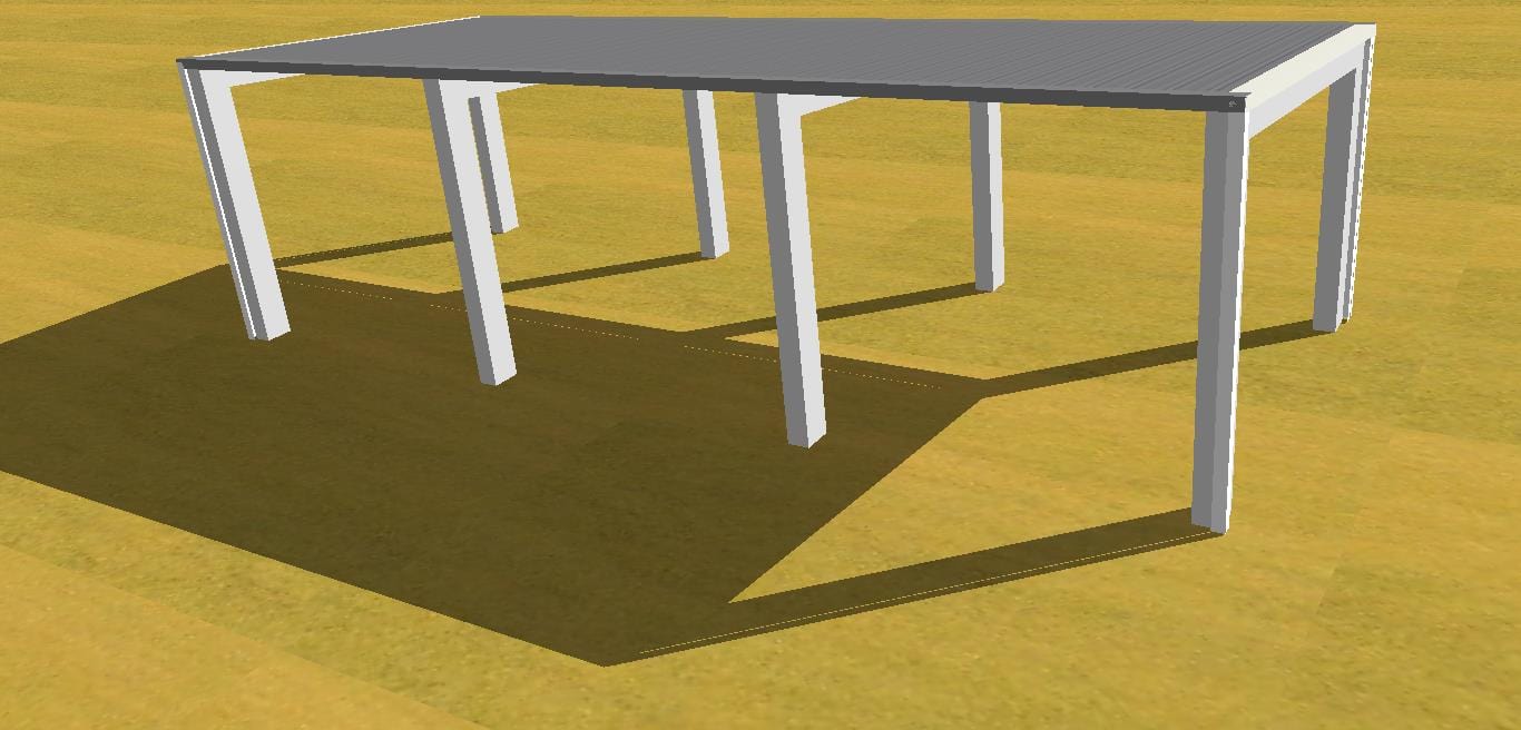 Ezy Blox Sheds Skillion Carport Kit DIY - 4.2m x 10.5m