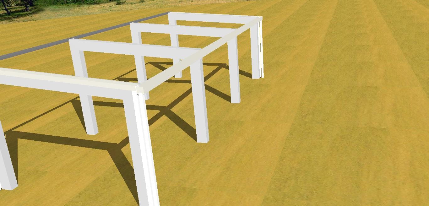 Ezy Blox Sheds Skillion Carport Kit DIY - 4.2m x 10.5m