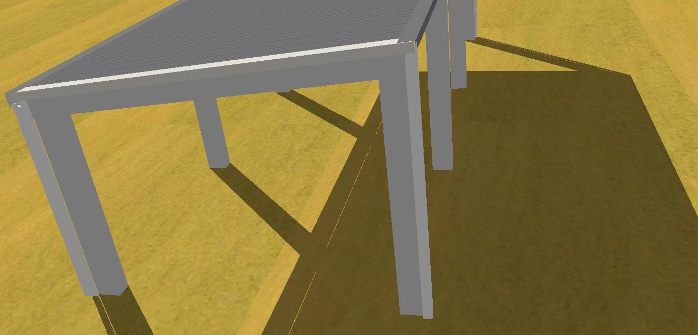 Ezy Blox Sheds Skillion Carport Kit DIY - 4.2m x 10.5m