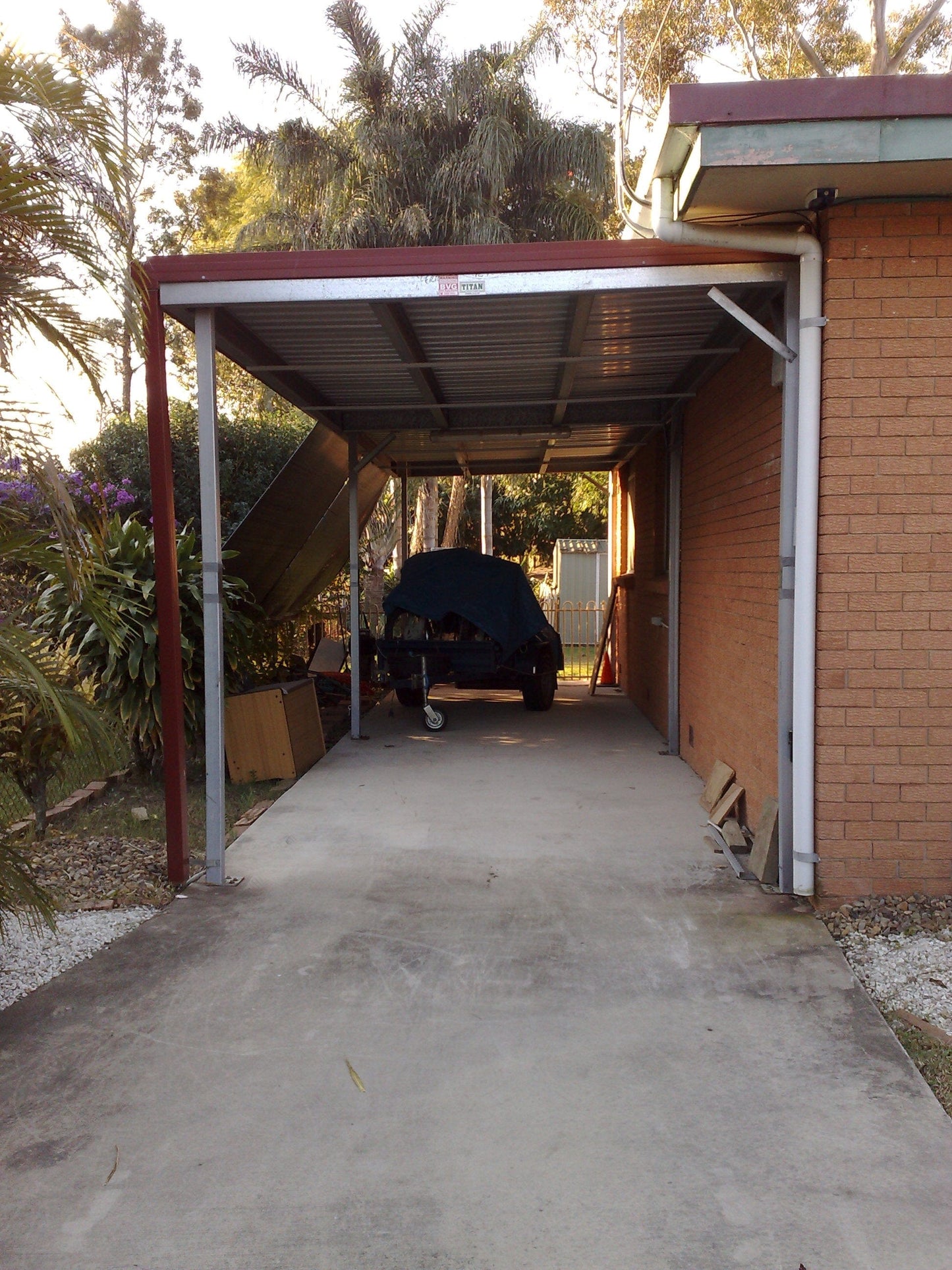 Ezy Blox Sheds Skillion Carport Kit DIY - 4.2m x 7m