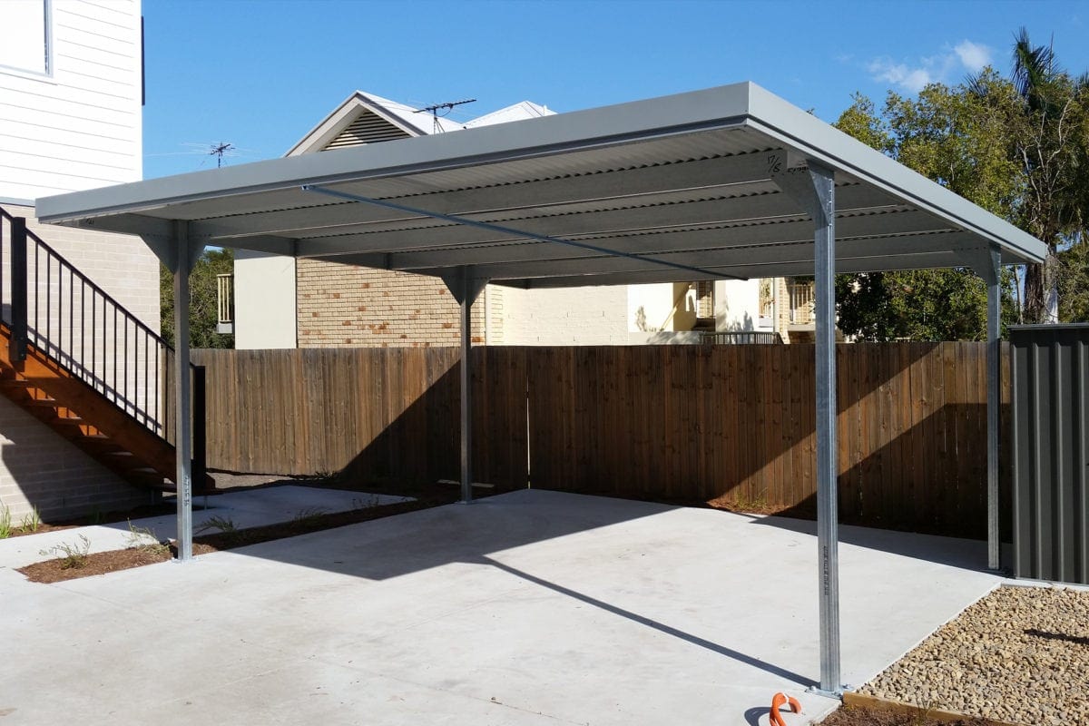 Ezy Blox Sheds Skillion Carport Kit DIY - 4.2m x 7m