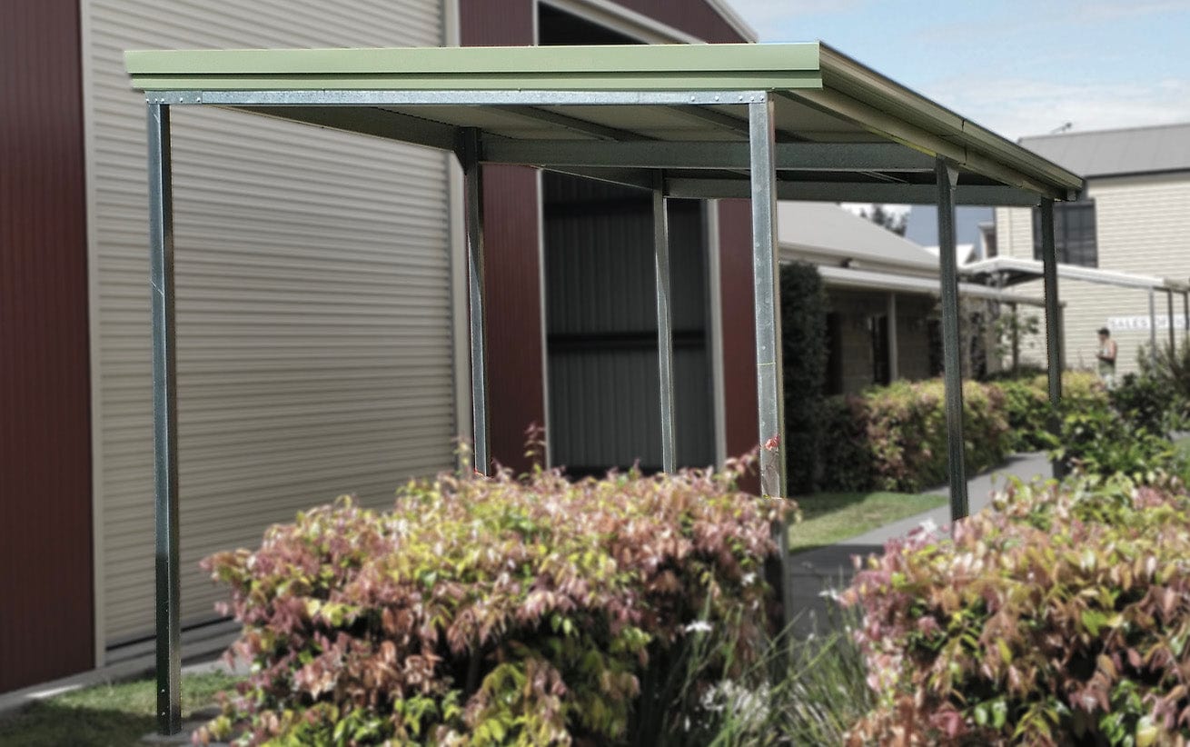 Ezy Blox Sheds Skillion Carport Kit DIY - 4.2m x 7m