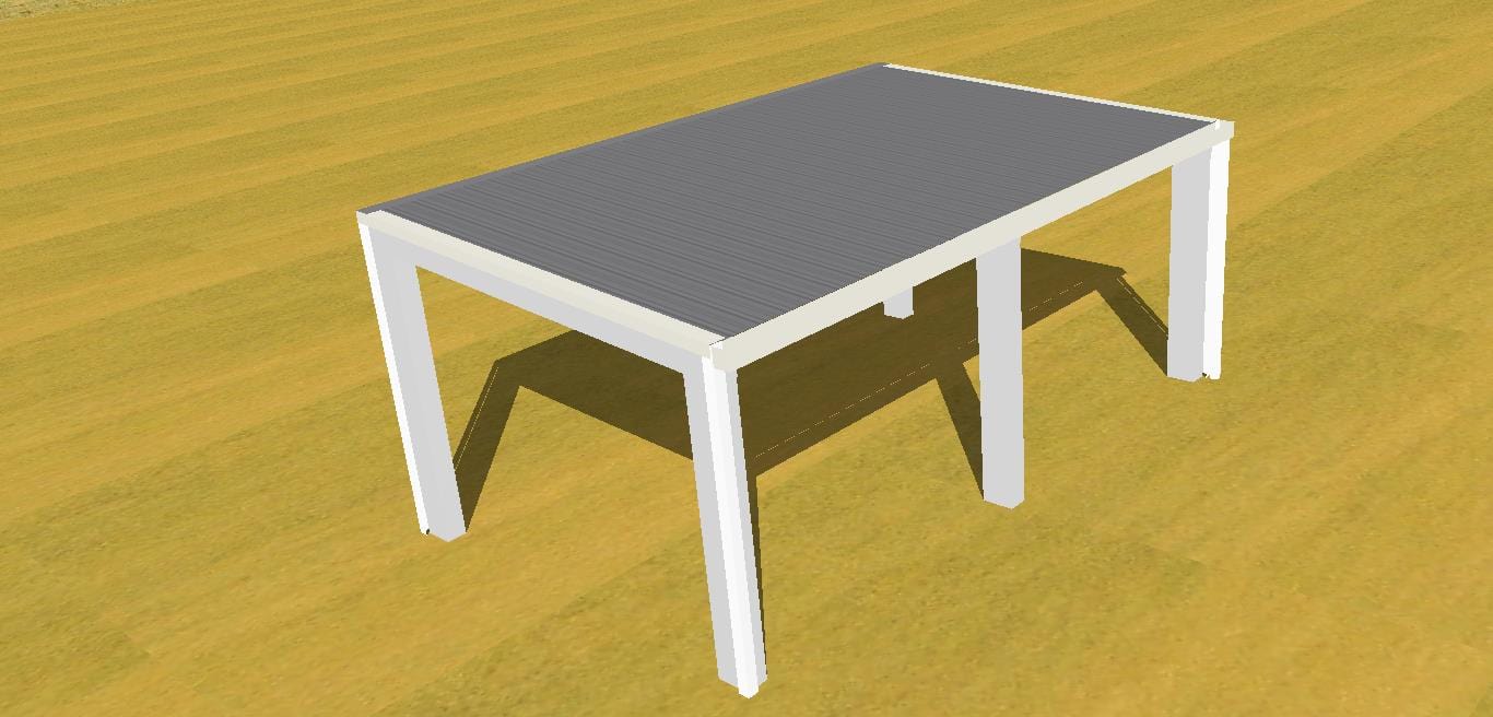 Ezy Blox Sheds Skillion Carport Kit DIY - 4.2m x 7m