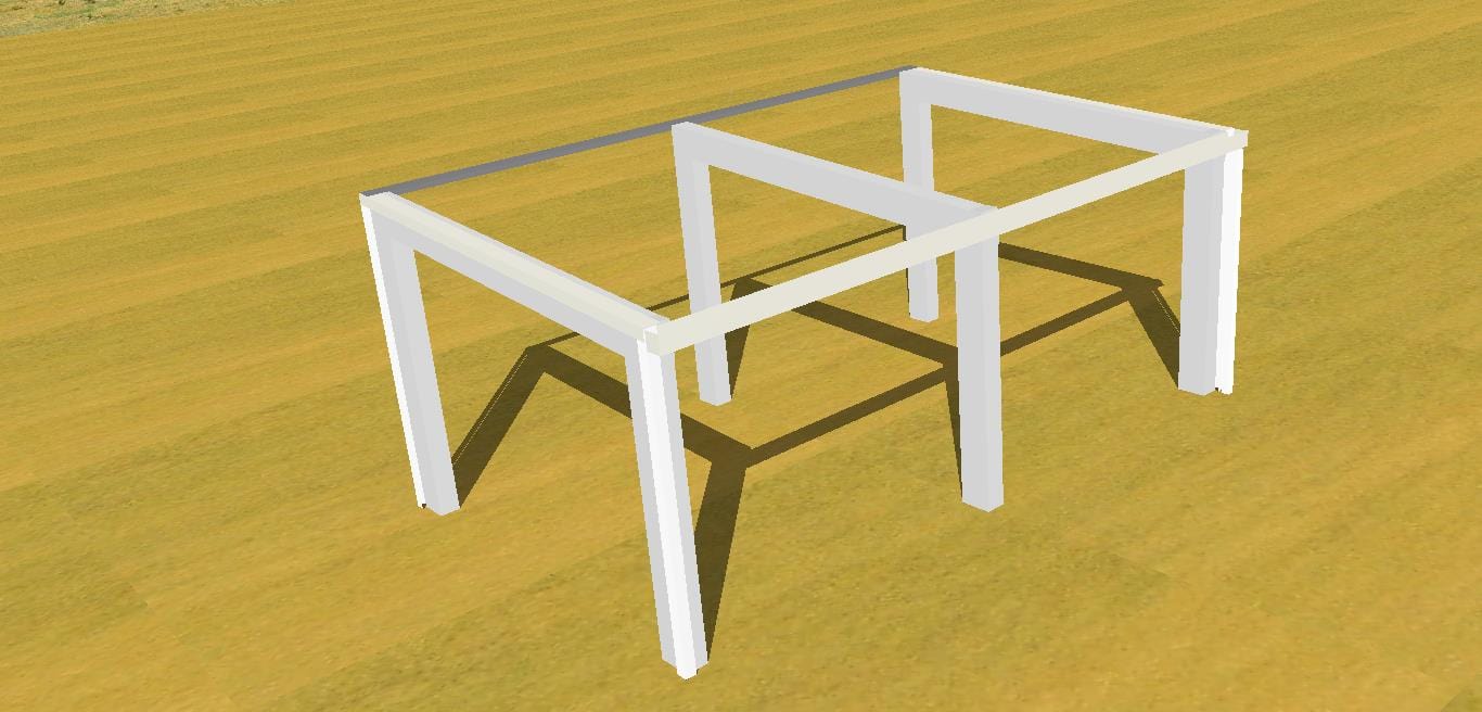 Ezy Blox Sheds Skillion Carport Kit DIY - 4.2m x 7m