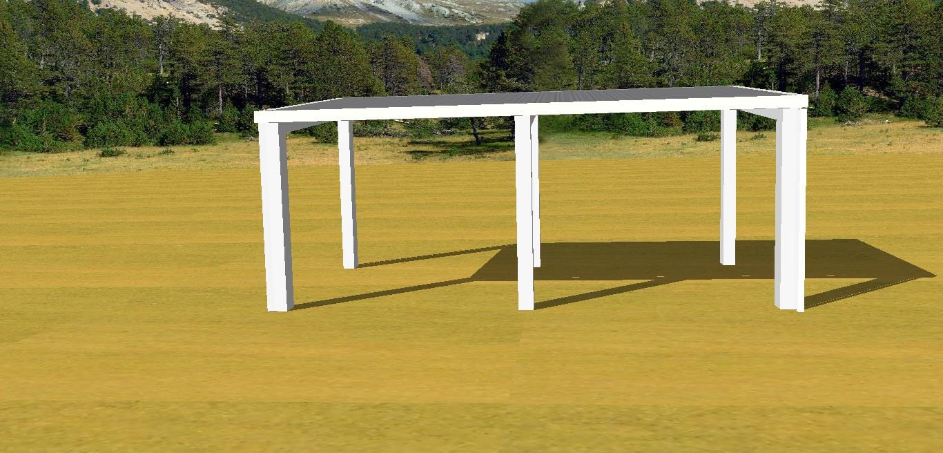 Ezy Blox Sheds Skillion Carport Kit DIY - 4.2m x 7m