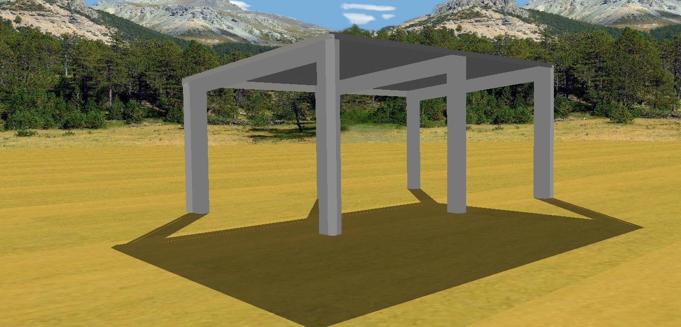 Ezy Blox Sheds Skillion Carport Kit DIY - 4.2m x 7m