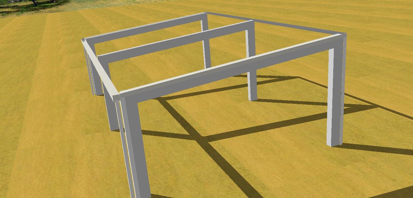 Ezy Blox Sheds Skillion Carport Kit DIY - 6m x 10.5m