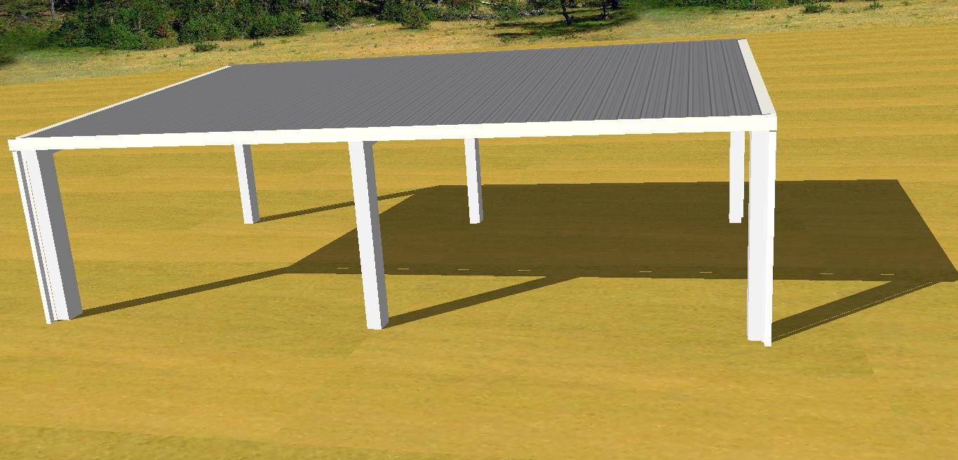 Ezy Blox Sheds Skillion Carport Kit DIY - 6m x 10.5m