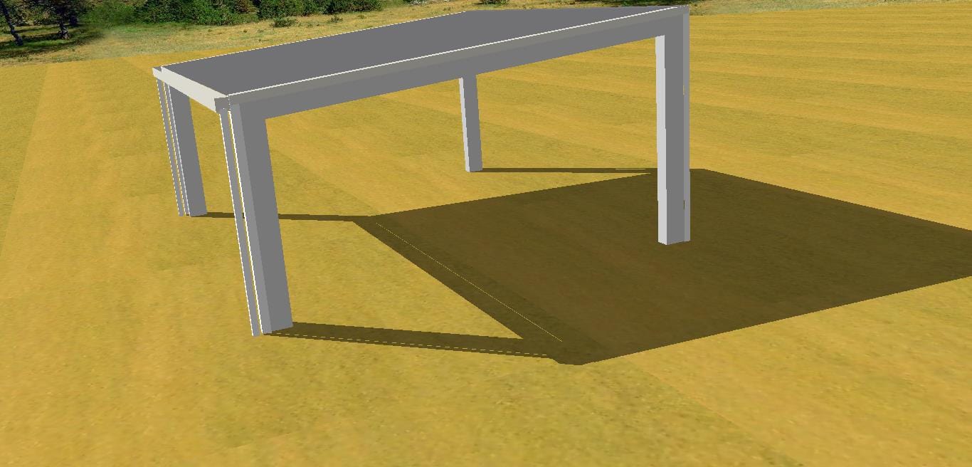 Ezy Blox Sheds Skillion Carport Kit DIY - 6m x 7m